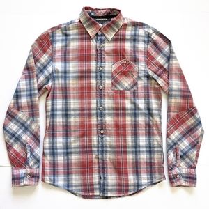 Guess Jeans Plaid Button Down Long Sleeve